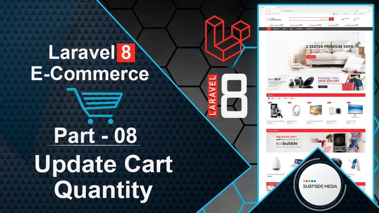 Laravel 8 E-Commerce - Update Cart Quantity