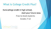 College Credit Plus Overview