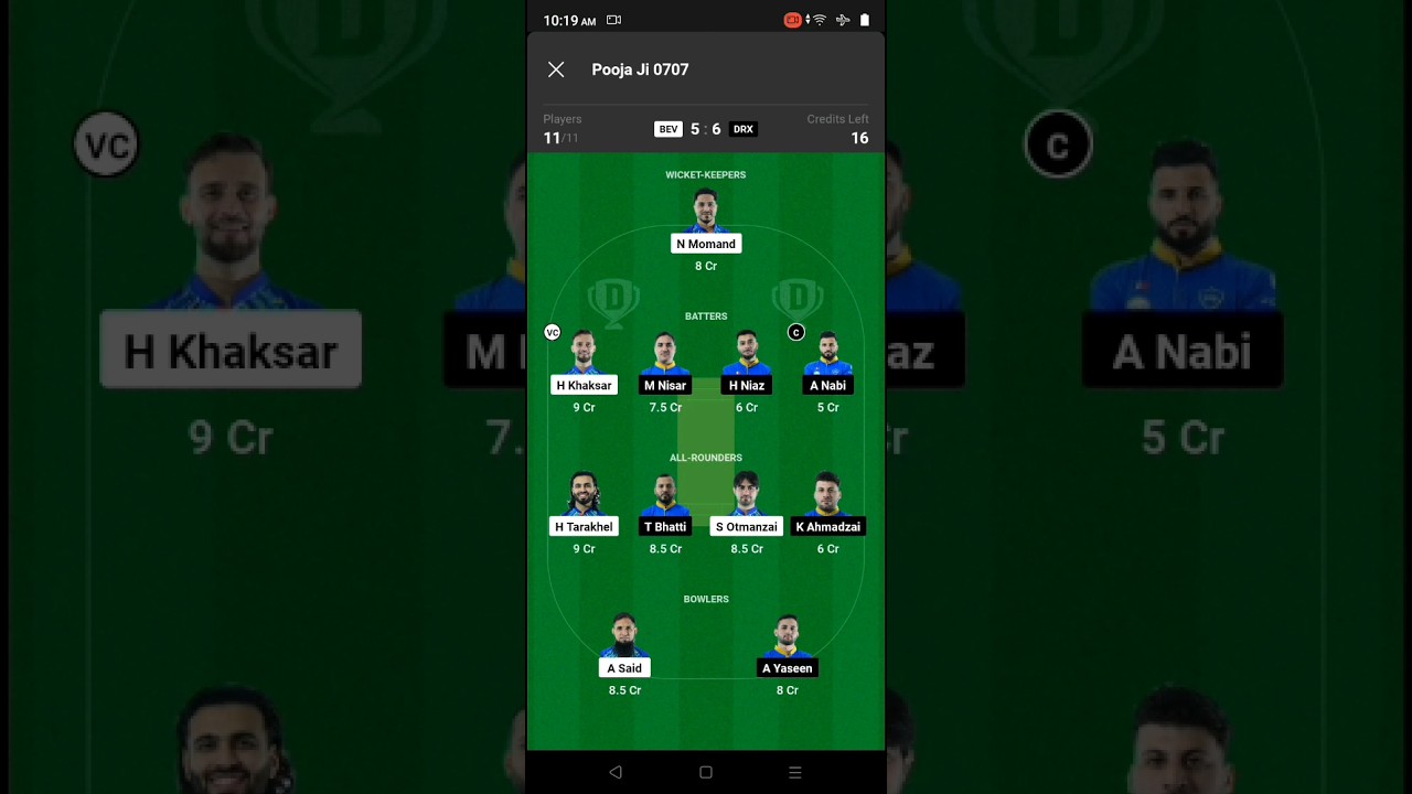 BEV vs DRX    European Cricket League T10   