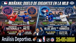 Datos deportivos KJ El Sultan 👑, Sports Predictions de Fútbol, NFL, NBA, MLB y HOCKEY 21-05-2026 ⚽️🏀