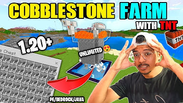 How to make Automatic Cobblestone Farm in Minecraft 1.20 | Stone Generator Minecraft 1.20 Bedrock/PE