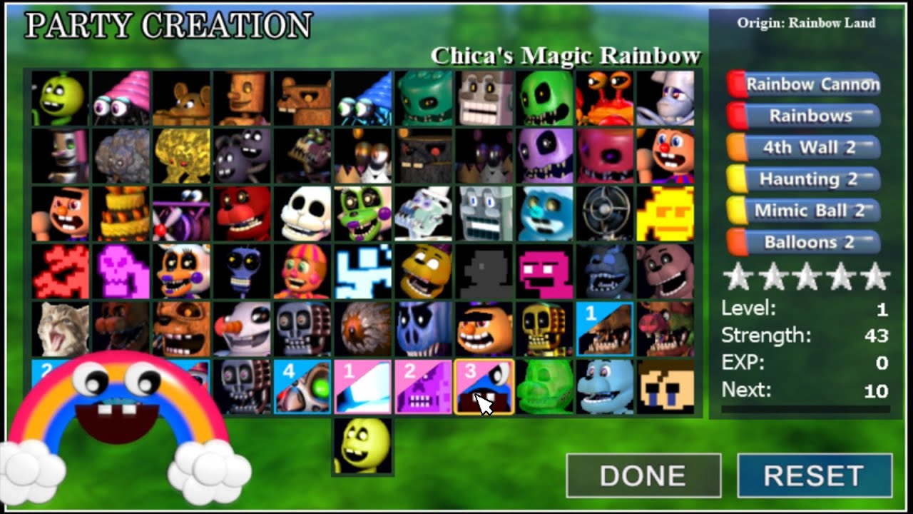 FNAF World 1.2 - Unlock ALL CHARACTERs