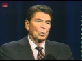 Ronald Reagan In a TV debate with Presidential candidate Walter Mondale