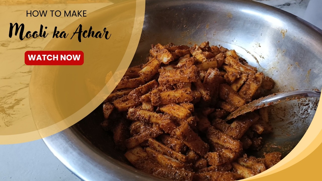 Mooli ka Achar Recipe | Homemade Radish Pickle | मूली का अचार | North Indian Style