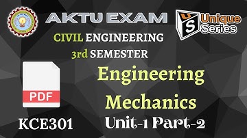 U1-P2 | Engineering mechanics civil engineering 2nd year | Engineering mechanics 3rd sem  |