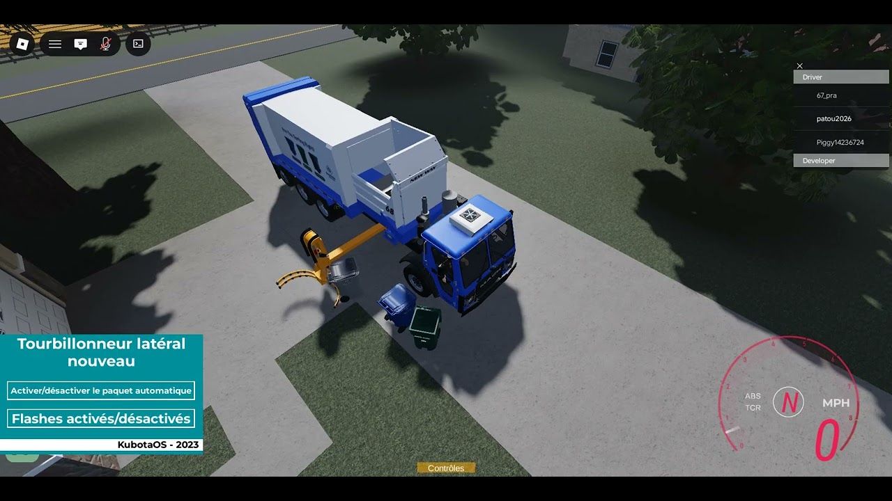 Roblox  Simulateur de camion à ordures: élimination de la côte (V3 