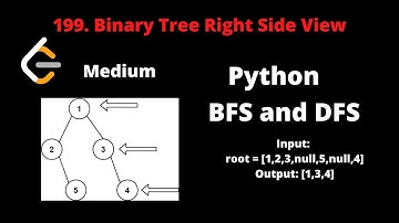 LEETCODE 199 BINARY TREE RIGHT SIDE VIEW PYTHON | BFS and DFS