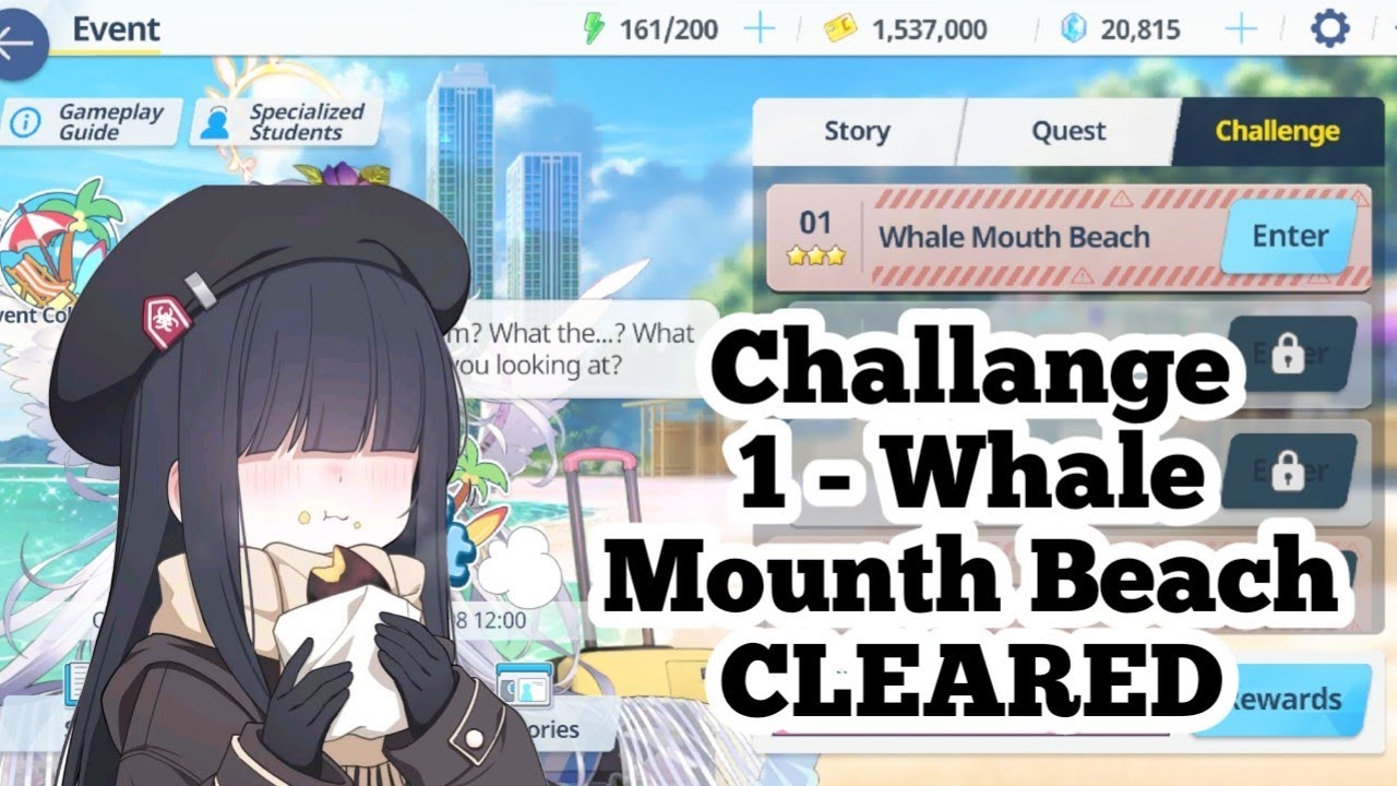 [Blue Archive] (RERUN) Event Summer Challenge 1 - Whale Moutch Beach