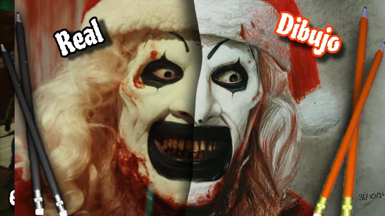 Cómo Dibujar a Art el Payaso de Terrifier! Tutorial Realista Halloween
