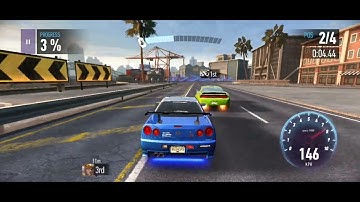 Need for speed no limits GTR skyline R34 vs skyline R32,R34,Dodge