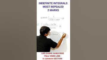 maths 2b|indefinite integrals very short que|#indefinite_integrals #maths2b #intermaths #integration