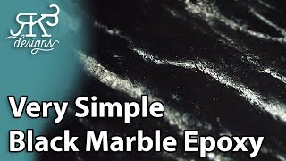 Black Epoxy Marble Finish With A Twist | RK3 Designs