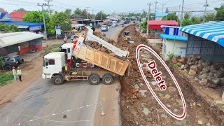 Good Work DumpTruck SHACMAN Transport Stone Filling To Contruction New Road And Dozer Push