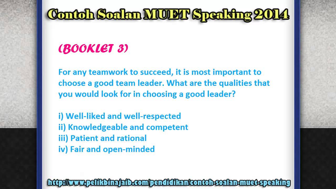 Contoh Contoh Soalan Muet Speaking - Contoh 36