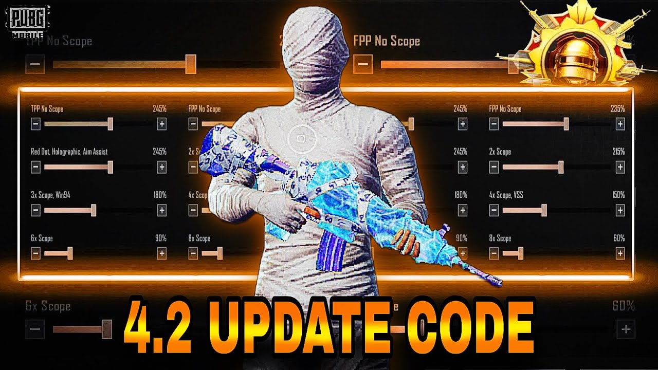 PUBG/BGMI 4.2 UPDATE SENSITIVITY CODE | PUBG SENSITIVITY SETTINGS 2026 | BGMI NEW SENSITIVITY CODE