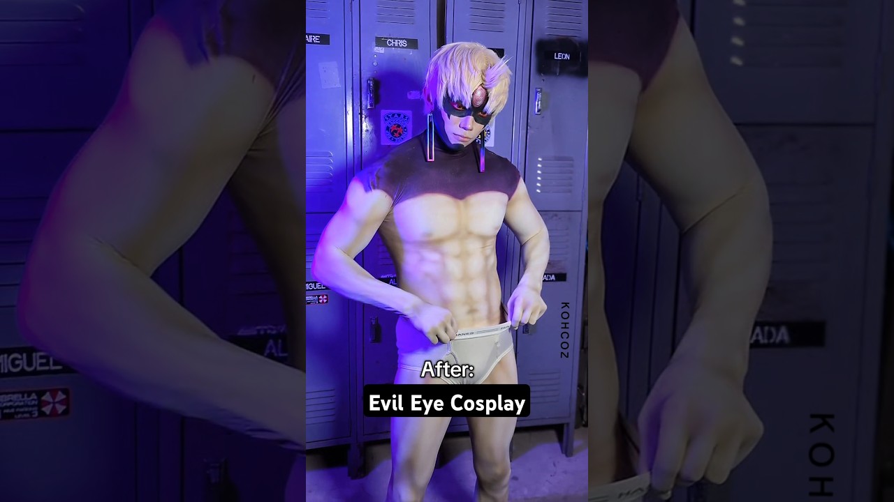 made using @welovecolors🫰🏼 #dandadan #evileye #jiji #cosplay #welovecolors #airbrush #bodycontour