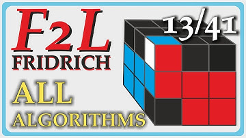Fridrich Method F2L 13/41 Speedcubing Algorithm Rubik