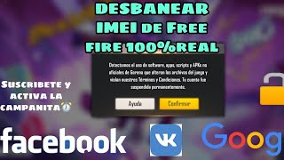 COMO DESBANEAR IMEI EN FREE FIRE  / ACTUALIZACIÓN  2020 / APP ANTICIERRE / SAMSUNG Y HUAWEI