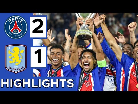 🔵PSG vs Aston Villa (2-1) Extended HIGHLIGHTS | UEFA Super Cup