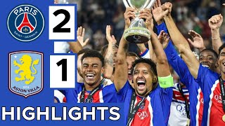🔵PSG vs Aston Villa (2-1) Extended HIGHLIGHTS | UEFA Super Cup