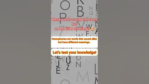🤯 These words sound the same but have totally different meanings! 🤔 #Homophones #englishvocabulary