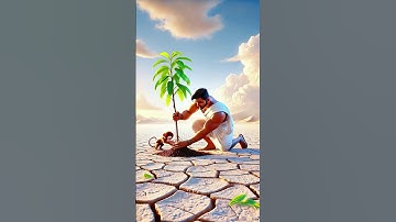 Farmer and monkey planted a mango tree 😭 #ai #farmer #monkey