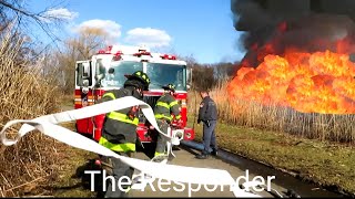 [FDNY] 🔥PRE ARRIVAL🔥 FIREFIGHTERS BATTLE A RAGING BRUSH FIRE & RUN OUT OF WATER!!!