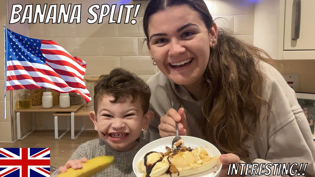 Британская семья впервые пробует банановый сплит!