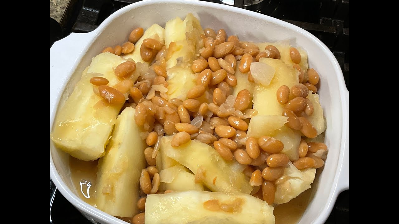 How to cook cassava and beans step by step - YouTube