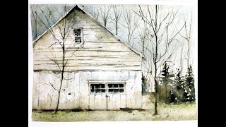Barn Painting In Watercolor - WATERCOLOR IN 5