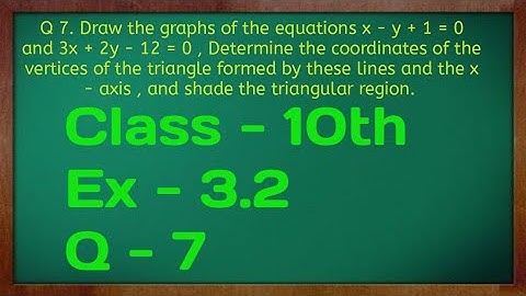 Ex - 3.2 Q - 7 | pairs of linear equation in two variables | Suspa Maths