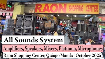 All Sounds System dito sa Raon Shopping Center Quiapo Manila | Amplifiers, Speakers, Mixers,Platinum