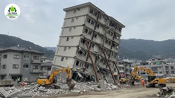 Extreme Fastest Building Demolition Compilation | Incredible Dangerous Crane Operator Skills #17