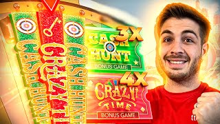 I HIT 4X CRAZY TIME & 3X CASH HUNT IN ONE SESSION!!! (INSANE)