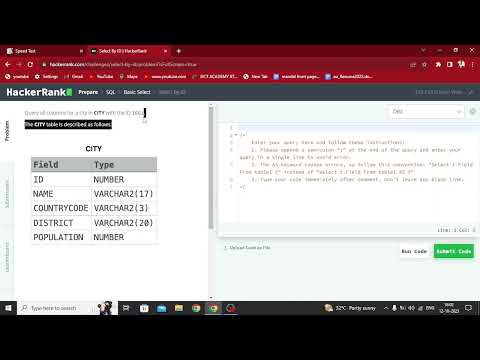 #4 select by id hackerrank solution || SQL HackerRank