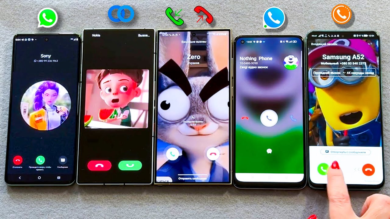 Mix WhatsApp Vs Zangi Vs OrangeCall Vs Moto Vs Redmagic Vs Samsung Vs OPPO Vs Huawei incoming call