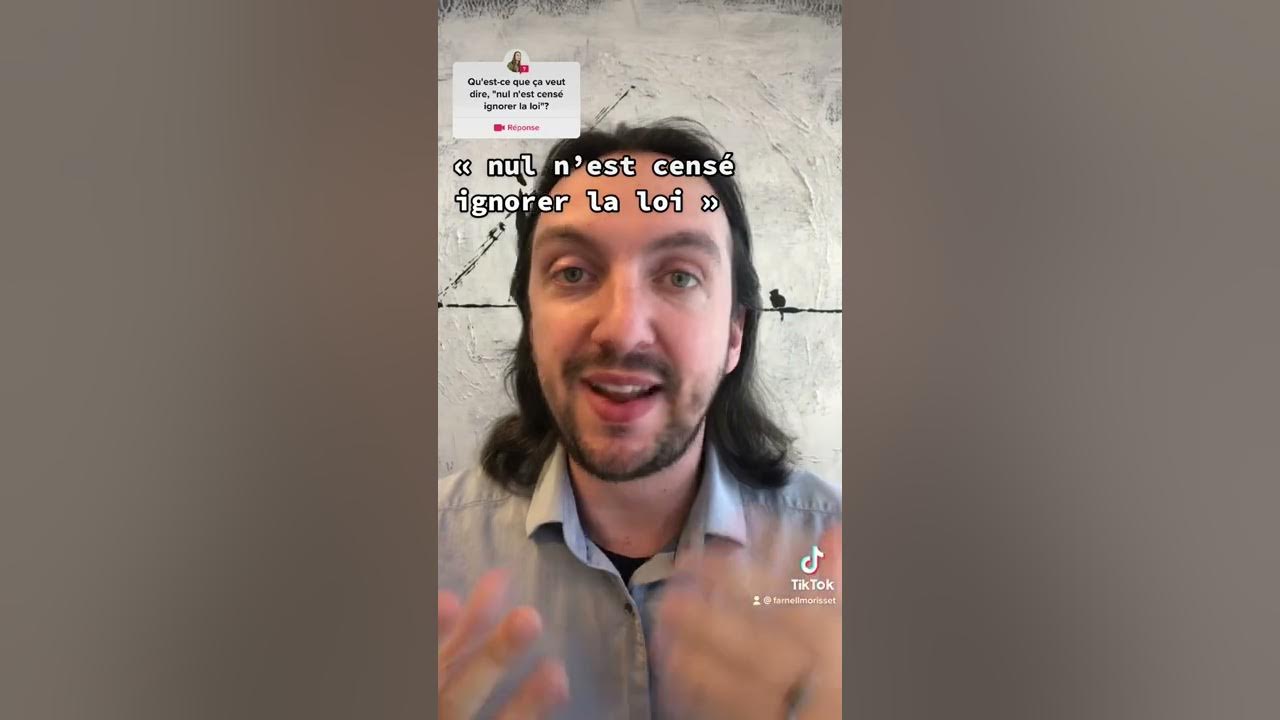 « nul n’est censé ignorer la loi » YouTube