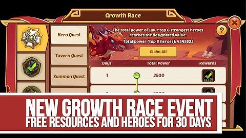 Idle Heroes - New Growth Race Event