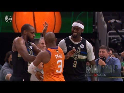 Bobby Portis stopping Chris Paul from arguing with the ref was hilarious 😀 Bucks vs Suns Game 6