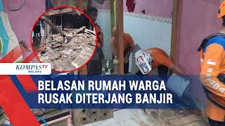 Hujan Deras, Belasan Rumah Warga di Kota Malang Rusak Diterjang Banjir