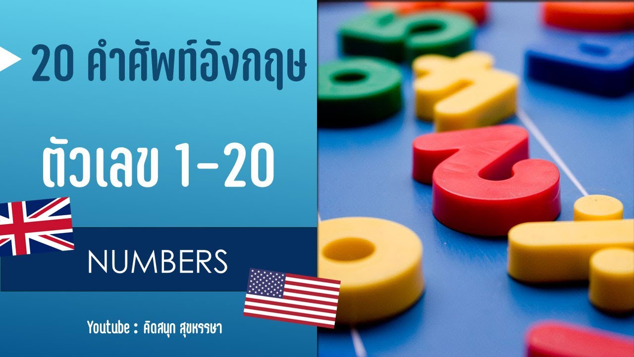 นับเลข 1-20 ภาษาอังกฤษ | Number 1-20 คำศัพท์ ตัวเลข คำอ่านโฟนิกส์