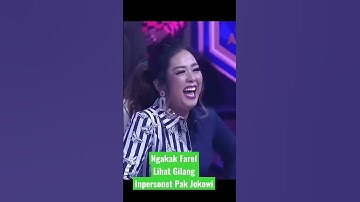Farel Ngakak Parah, Lihat Gilang Inpersonet Pak Jokowi