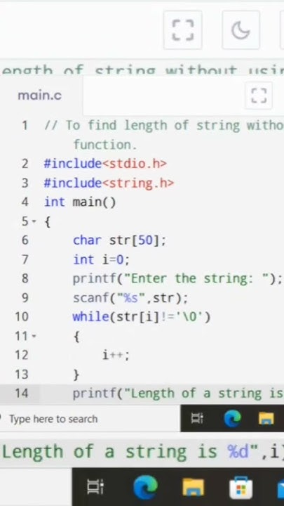 To find the length of the string without using string function in C ...
