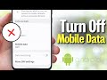 How to Turn Off Mobile Data Without Digging Through Android Settings