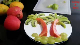 fruit plating I unique style of decoration  I #cookingandspices #cooking&spices