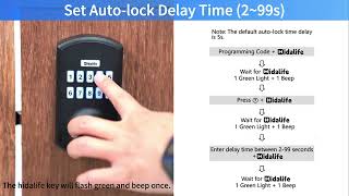 How to set HL-300L auto-lock delay time