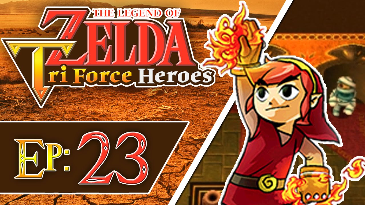 Tri Force Heroes - Part 23 | The Dunes - Gibdo Mausoleum! [3-Player 100% Walkthrough]