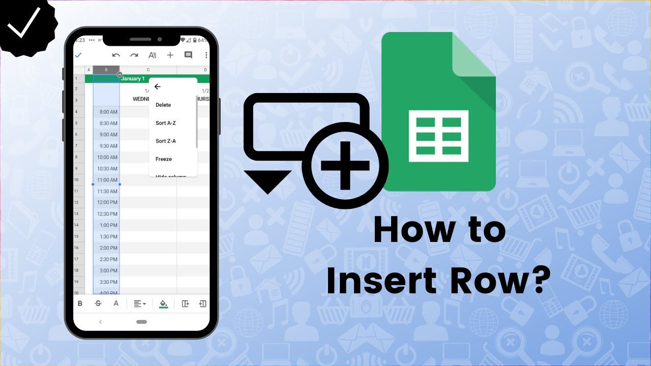 How to Insert Row in Google Sheets? - Google Sheets Tips - YouTube