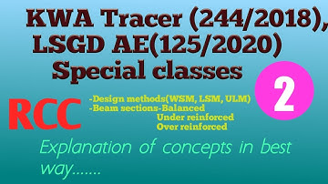 Reinforced cement concrete lecture 2 // KWA//LSGD// Syllabus oriented//Kpsc//Civil engineering