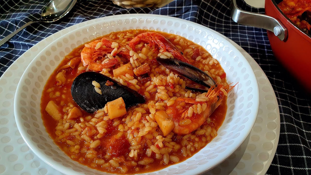 ARROZ MELOSO de sepia y gambas !!!